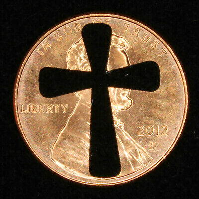 Lucky Penny With Cross Cut Out